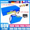 DIANKAISHOU 21700 60V 50Ah 45Ah 15Ah 20Ah 25Ah 30Ah 35Ah 40Ah batteria al litio 3000W ad alta potenza per scooter elettrico moto con BMS