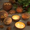 GBhouse Nicole Barattolo per candele e ricarica per candele Stampo in silicone Conchiglia di noce Contenitore per candele Stampo in calcestruzzo Jesmonite