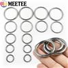 Meetee 2/5 pezzi in acciaio inossidabile O Ring fibbia adattatore cintura fibbie in metallo 15-100mm cerchio senza soluzione di continuità moschettone anelli collare per cani chiusura