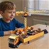 FGRYB Giocattoli Camion in Lega per Bambini di 3 4 5 6 Anni, Escavatore, Gru a Torre, Carrello Elevatore, Veicoli da Costruzione per Compleanno e Natale