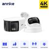 ANNKE Casa Intelligente 180 ° Telecamera POE video esterna con visione ampia a doppia lente DUO POE da 8 MP/6 MP, rilevamento umano AI 4K, telecamera CCTV di sicurezza da 8 MP