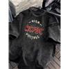 Bandai Magliette da uomo T-shirt a maniche corte da donna oversize vintage lavata AC Rock Band con stampa grafica Estate 2025 Y2k Abbigliamento Top casual