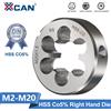 XCAN Metric Die HSS Co5% DIN 22568 Filettatura destra Die Utensili da taglio filettatura maschio M2 M3 M4 M5 M6 M8 M10 M12 M14 M16 M20