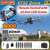 NONE Il miglior drone GT50 con schermo LCD da 8K da 4,3 pollici Telecamera RC 183g Nessuna registrazione Motore brushless EIS Anti-Shake 2.4GHz RC Quadcopter UAV