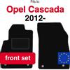 Wielganizator Tappetini anteriori in velluto per auto per Opel Astra J hatchback, berlina, station wagon Sports Tourer (2009-2015) - Nero (2 pezzi) set tappetini anteriori per auto