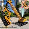 CONUSEA Gru Telecomandata RC 2.4G 15/13/11/9CH, Camion Elettrico per Bambini con Braccio in Lega, Veicolo da Costruzione con Spruzzo Elettrico, Regalo di Natale