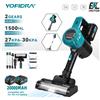 YOFIDRA Brushless 30KPa Aspirapolvere Elettrico 1800W Cordless Per Uso Domestico Potenti Strumenti di Pulizia Per Makita 18V Batteria Spille