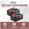 NONE Batteria ad alta capacità 2 pezzi 18V 6.0Ah per utensili Einhell X-Change compatibile con 4511396 4511437neu PXBP-600 utensili elettrici a batteria