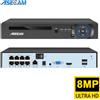 ASECAM Super 8MP POE NVR Videoregistratore Audio Telecamera IP H.265 Sistema CCTV ONVIF Rete Face Detect P2P Videocamera di Sorveglianza RTSP
