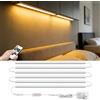Lcamaw Lampada intelligente con telecomando 1-6 pezzi Barra luminosa Connessione serie Lampada a striscia rigida Dimmerazione continua 12V Illuminazione da parete per scrivania da cucina