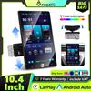 Podofo Autoradio 10.4'' Girevole Manuale 1DIN con Carplay Wireless, Android Auto, Lettore Multimediale, Mirror Link, BT, Radio FM/RDS, EQ