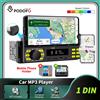 podofo Autoradio Podofo Bluetooth 1 Din, Lettore MP3, Vivavoce, USB Tipo C, TF, Aux, Supporto per Cellulare, Sistema Audio, Unità Principale MP3