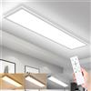 Oraymin Plafoniera LED 100cm 30W, Lampada a Pannello Ultra-Sottile con Telecomando, 3000K-6500K per Soggiorno, Camera da Letto, Ufficio, Studio