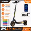 iScooter Monopattino Elettrico IScooter W9Air per Adulti, Pneumatici Fuoristrada da 10 Pollici, Autonomia 40KM, Batteria 10Ah, Monopattino Pieghevole con APP