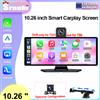 Srnubi 10.26" Registratore Video DVR per Auto con Rotazione 4K, Wireless Carplay Android Auto, Navigazione, Monitor con Doppia Lente e Visione Posteriore