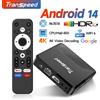 Transpeed Android 14 4K HDR10+ TV Box RK3518 Dual Wifi6 BT5.0 Set-Top Box Lettore Multimediale con Assistente Vocale Google