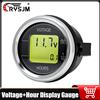 RYSJM Misuratore Digitale LED 2'' 52MM per Auto, Display Doppio Voltaggio + Ore, Impermeabile, Voltmetro, Rilevatore di Voltaggio 12V/24V 2 in 1