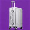 DOUBLE TRAVELLER Valigie da viaggio d'affari argento ad alta capacità con ruote, trolley in lega di alluminio-magnesio