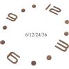 NONE Kit Orologio da Parete con Numeri in Legno di Noce Nero, Adesivi Autoadesivi, Fai-da-Te, al Quarzo, Stile Vintage per Casa e Ufficio