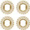 JOYINLED 1/4 Pezzi Cornici Dorate Cromate per Faretti da Incasso a Soffitto GU10 MR16, Faretto a LED in Cristallo, Luce Decorativa da Soffitto