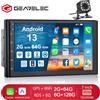 gearelec Autoradio 7 Pollici 2 Din Android 13 Carplay Android Auto Lettore Multimediale Universale per Auto Autoradio Schermo Touch HD FM Bluetooth