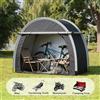 NONE Tenda Impermeabile per Biciclette da 1-4 Posti, Riparo per Bici da Esterno in Tessuto Oxford 210D Argentato con Protezione UV, Tenda Pieghevole Resistente per Attrezzi da Giardino e Tosaerba, Garage
