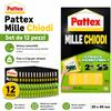 NONE Confezione da 12 Pattex Millechiodi Nastro Removibile, nastro biadesivo di montaggio per fissaggi leggeri, decorazioni, casa, ufficio e bricolage