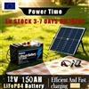 Ddadache Batteria al Litio LiFeP04 12V 150Ah per Ricarica Solare, Ecoscandaglio, Applicazioni Marine, Campeggio e Off-Grid con Porta USB