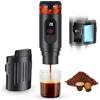 Rbefeuly Macchina da Caffè Portatile 2-in-1, 20 Bar, Compatibile Nespresso, Doppia Alimentazione, Tipo C 7650mAh, per Viaggi, Auto e Outdoor