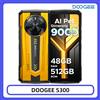 DOOGEE S300 Telefono Rugged 48GB+512GB Smartphone Android 16 Mediatek D7300 Fotocamera 108MP+20MP con Visione Notturna Batteria 9000mAh/Ricarica Rapida 45W Schermo 6.78" FHD+ 120Hz