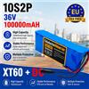 Batteria per Scooter Elettrico 10S2P 36V 100000mAh, Batteria al Litio per Scooter Elettrico 500W, Batteria 36V 10s2p