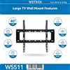 NONE Supporto da Parete Inclinabile WETECH W5509 per TV LCD LED da 14-42 Pollici, Capacità di Carico 25kg ±15 ° Supporto TV da Parete Fisso Inclinabile VESA 75x75 100x100 200x200mm