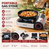 NONE Fornello a Gas Butano Portatile da 2,5KW, Bruciatore Singolo, Fiamma Regolabile, Compatto per Campeggio, Picnic e Viaggi