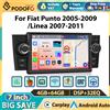 Podofo 4+64G 2Din Sistema Intelligente per Auto con Carplay per Fiat Punto 05-09/Linea 07-11, Radio Auto con Android Auto, GPS, FM/RDS