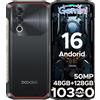 DOOGEE Blade10 Power Smartphone Robusto da 6,6" Android 16 Gemini AI Batteria da 10300mAh 48GB RAM (8+40) 128GB ROM Con Google Play NFC Cellulare