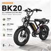 NONE Bicicletta Elettrica HEADEER BK20 750W con Pneumatici Larghi per Adulti, Batteria 48V 20Ah, E-Bike All-Terrain 20x4.0, 50KM/H, Doppia Sospensione