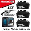 Makita Batteria di ricambio Makita 18V BL1860B BL1850B BL1840B BL1830B BL1820B, batteria ricaricabile agli ioni di litio LXT, batteria ad alta capacità, maggiore autonomia, prestazioni stabili, protezione