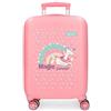 Enso Magic Summer Valigia per bambini, realizzata in ABS, ruote doppie a rotazione multidirezionale, molteplici modi per usarlo, Rosa, 33 cm x 50 cm x 20 cm, Valigia