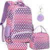 Kimwadalh Glitterato Zaini Elementare Bambina Zainetti Scuola per Ragazza Bambini 3 in 1 Set di Zaino Elementares Zainetto Ragazza