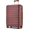 KONO Valigia Grande Trolley 76,5 cm Rigida ABS+PC (Bordeaux)