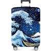 PEARLOVE Custodia per Valigia, Protezione per Valigia, Custodia da Viaggio per valigie da 20 a 34 pollici, Accessori da Viaggio Elastici e Lavabile in Spandex, #20, S(fits 20-22inch suitcase