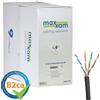 Cablenet Cat6 Black U/UTP LSOH 24AWG Solid CPR B2ca Cable 305m Reel in Box cavo
