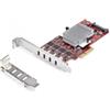 StarTech.com Scheda PCIe USB-C a 4 Porte, USB 3.2 10Gbps, Scheda di Espansione P