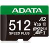 ADATA Speed Plus 512 GB MicroSDXC Classe 10 (ADATA microSD 512GB Speed Plus UHS-