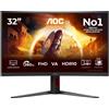 AOC G4 C32G4Z Monitor PC 80 cm [31.5] 1920 x 1080 Pixel Full HD LCD Nero, Rosso