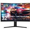 piXL GS32QIDPHA Monitor PC 81,3 cm [32] 2560 x 1440 Pixel Dual QHD LED Nero (piX