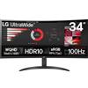 LG 34WR50QK-B Monitor PC 86,4 cm [34] 3440 x 1440 Pixel Wide Quad HD Nero (VA 34