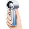 CHEERAIR Ventilatore Portatile da Mano, Mini Ventilatore a Velocità Regolabile, Batteria 5000mAh fino a 18 Ore, Turbo Ventilatore con Display LED per Viaggi, Ufficio e Outdoor
