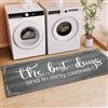 XLHOMO Tappeto per lavanderia, 43,2 x 152,4 cm, antiscivolo, in nappa grigia, lavabile, per lavanderia, ingresso, cucina, bagno, fango, corridoio, decorazione