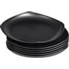 Greentainer Piatto grande da 6 piatti piani da 24,1 cm, per barbecue, feste, picnic, campeggio, infrangibile, in polipropilene, per bambini e adulti, piatto in plastica leggero, lavabile in